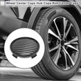 thumbnail image 2 of Unique Bargains 4 Pcs Wheel Center Caps Hub Caps Rim Center Caps 2.76" Wheel Caps Hubcap Center Covers Black with Fade Logo Plastic 4 Clips Black, 2 of 6