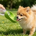 thumbnail image 3 of Portable Dog Water Bottle Attachment, Slip-On Pet Water Bowl for Walks | Silicone Dog Drink Dispenser, Fits Standard Water Bottles,Ideal For Daily Hiking & Travel, Quick Rinse & Easy Setup（1PC Green）, 3 of 5