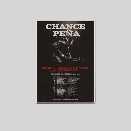 Music Poster Chance Pen~a North American and Texas shows 2026 World Tour Size 24''x36'' Goldengate
