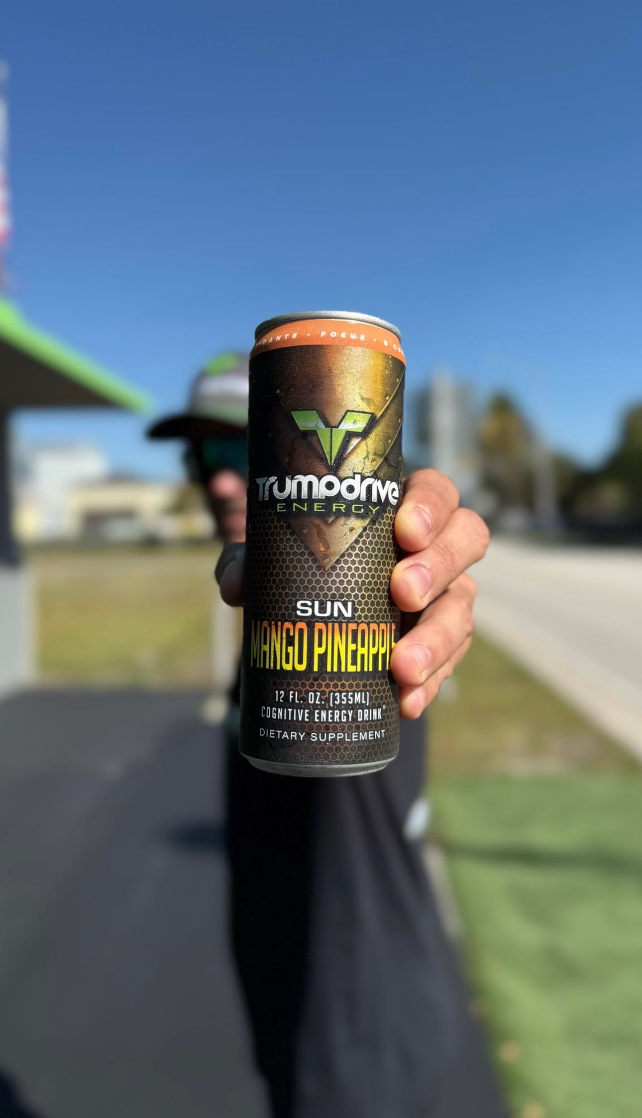 TRUMPDRIVE ENERGY Cognitive Energy Drink, Sun Mango Pineapple 12 Fl Oz (Pack of 12)