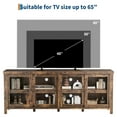 thumbnail image 3 of Studyset TV Stand for 65 Inch,Entertainment Center with Storage Cabinet and 4 Sliding Glass Doors,Modern Buffet Sideboard Cabinet with Storage,Mid Century Modern Media TV Console Table, 3 of 8