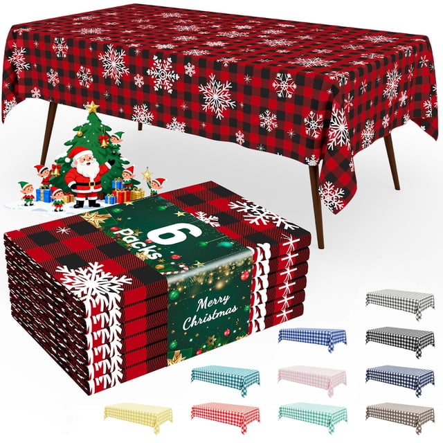 Mantel desechable Smiry, impermeable, 137 x 274 cm, paquete de 6