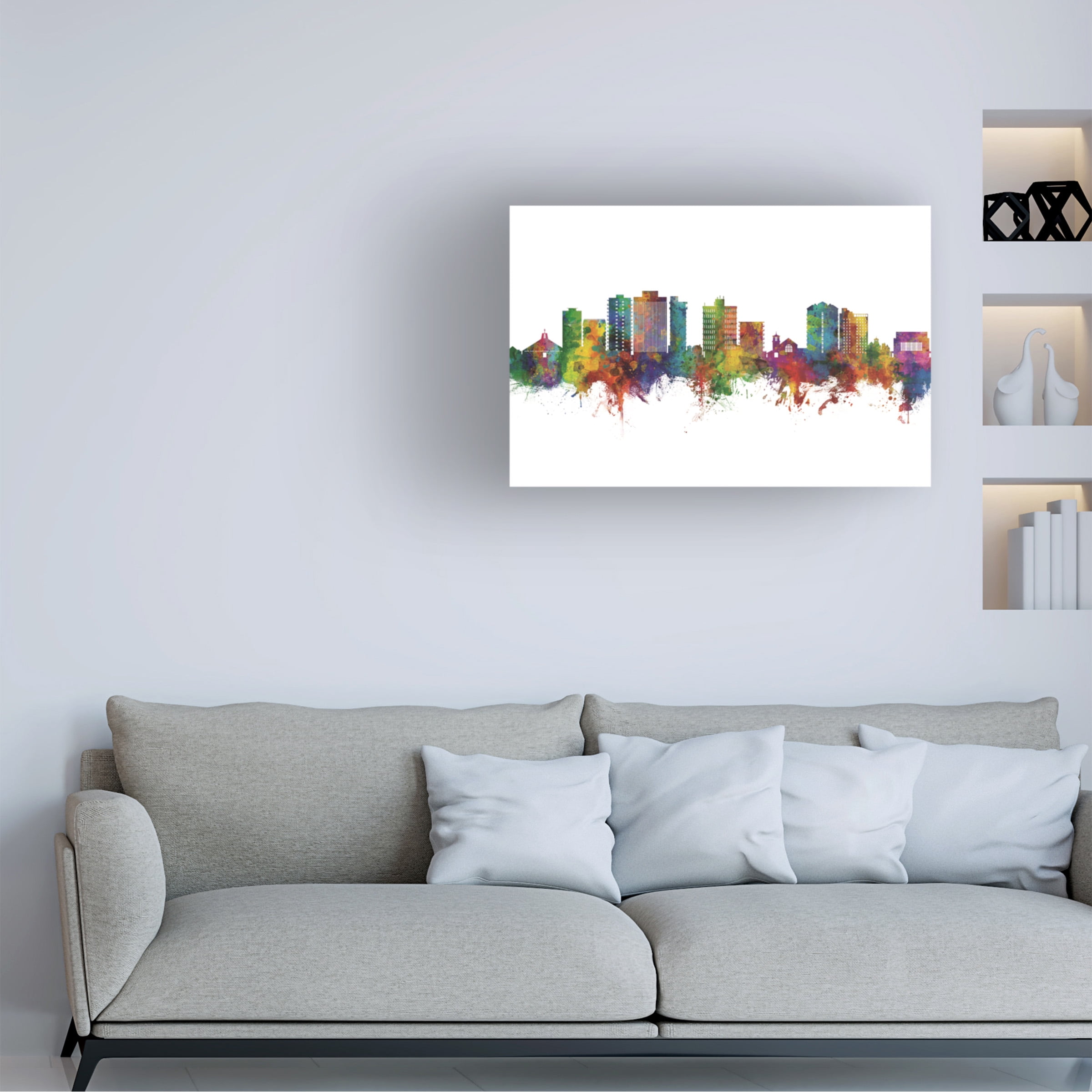 Michael Tompsett 'San Mateo California Skyline' Canvas Art