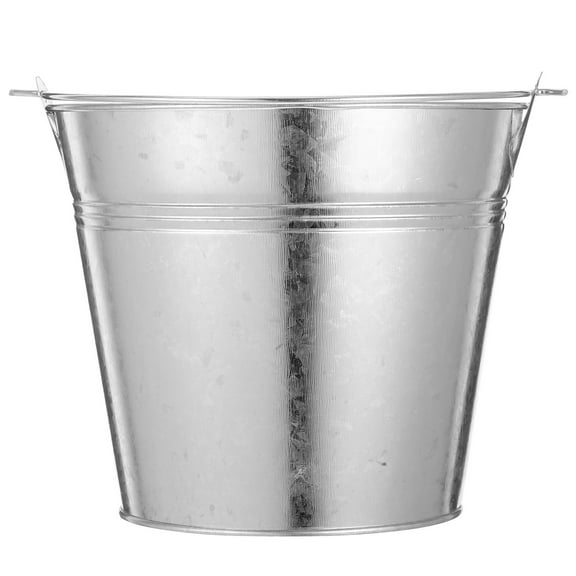 FRCOLOR Small Galvanized Buckets Small Tin Pails with Handles Snack Candy Ice Bucket Rustic Flower Container Garden Planters for Home Bar Party Favors