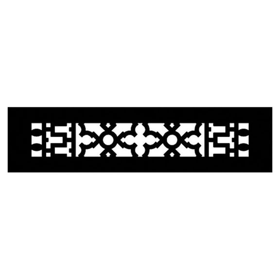 Reggio Registers 414-Ah Scroll Series 2-1/4" X 12" Grille - Black