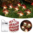 thumbnail image 3 of BINGLI Mushroom Decor String Light Cottagecore Room Decor 3.28FT 10 LED Cute Fairy Light Battery Operated Mushroom Decorations Lights for Christmas Bedroom Dorm Party Wedding Patio, 3 of 6