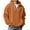 Z01-Orange, variant on YAYUBA Men's Waffle Knit Quarter Zip Christmas Hoodie Thick Lined Pullover for Winter Warmth Adjustable Hood and Comfortable Relaxed Fit Streetwear