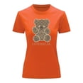 thumbnail image 3 of Playera Blusa Con Impresion De Oso LoverBear Con Fondo De Dinero Ropa De Mujer Juvenil Color Anaranjado Talla Chica Marca Emil SaEs, 3 of 4