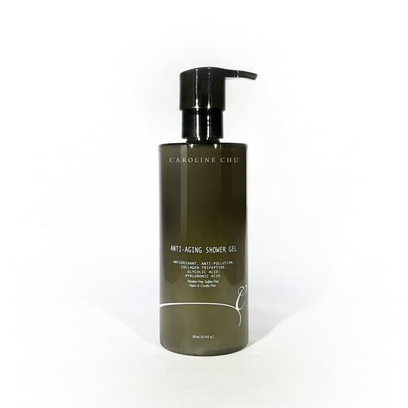 Caroline Chu Anti-Aging Shower Gel - Antioxidant, Anti-Pollution, Collagen Tripeptide, Glycolic Acid, Hyaluronic Acid