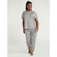 thumbnail image 6 of Joyspun Women's Short Sleeve T-Shirt and Jogger Pants Sleep Set, 2-Piece, Sizes S to 3X, 6 of 6