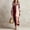 Red, variant on Women's Summer Striped Shirt Dress – Long Sleeve Spliced Lapel Midi Dress Casual Office & Daily Wear with Chest Pocket Black，S