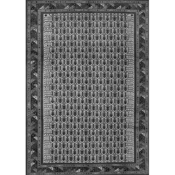 Ahgly Company Indoor Rectangle Abstract Gray Contemporary Area Rugs, 2' x 3'