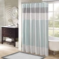 thumbnail image 1 of Madison Park Amherst Polyester Shower Curtain Aqua 72x72, 1 of 8
