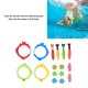 thumbnail image 4 of Juguete de natación ANGGREK para piscina subacuática caballitos de mar juegos de hundimiento 16 piezas anillos de peces portátiles para adolescentes, 4 of 8