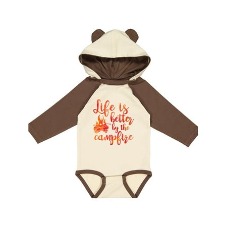 

Inktastic Life s Better Campfire Gift Baby Girl Long Sleeve Bodysuit