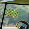 thumbnail image 3 of XYZCANDO Clover Floral 4 Piece Golf Cart Seat Covers Golf Cart Steering Wheel Covers 2 PCS Golf Cart Flags St. Patrick's Day Golf Cart Decor Steering Wheel Wrap Mini Flags for Parades Green, 3 of 7