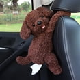 thumbnail image 1 of Caja de pañuelos con forma de perro de peluche para coche, hogar, soporte/organizador decorativo para encimera de baño, mesitas de noche, oficina, accesorios interiores de coche, 1 of 2