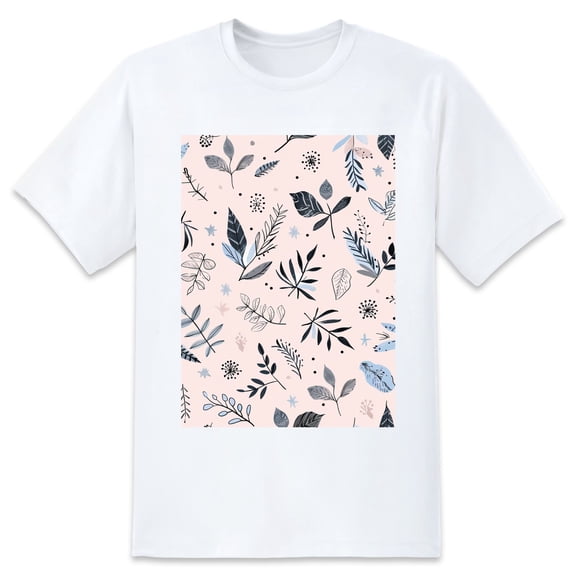 Basic Oversize Tees For WomenLeaves Loose Boyfriend Shirts Casual Blouse round neck