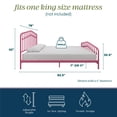 thumbnail image 6 of Novogratz Bushwick Metal Platform Bed Frame with Headboard, King, Hot Pink, 6 of 26