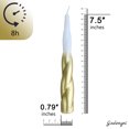 thumbnail image 6 of XINAOBAOLUO Unscented Luxury White Gold Taper Candles for Dinner Pack of 4, 6 of 6