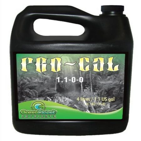 Green Planet Nutrients - PRO-CAL (4 Liters) | Highly Beneficial Calcium, Magnesium and Iron Plant Nutrient Supplement - More Concentrated Than Competitive Products - Helps Increase Overall Density (Best Iron Supplement For Lawns)