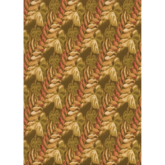Ahgly Company Indoor Rectangle Patterned Saddle Brown Area Rugs, 3' x 5'