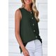 thumbnail image 4 of Chaleco sin mangas con botones PRETTYGARDEN verde militar XL, 4 of 8
