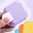 thumbnail image 3 of MesaSe Portable Mini Corner Rounder Punch  3 In 1  Rounder 6mm  Corner Trimmer with Handle for DIY Projects Crafting and Card Making，Purple, 3 of 10