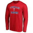 thumbnail image 2 of Men's Red Texas Rangers Team Heart & Soul Long Sleeve T-Shirt, 2 of 3
