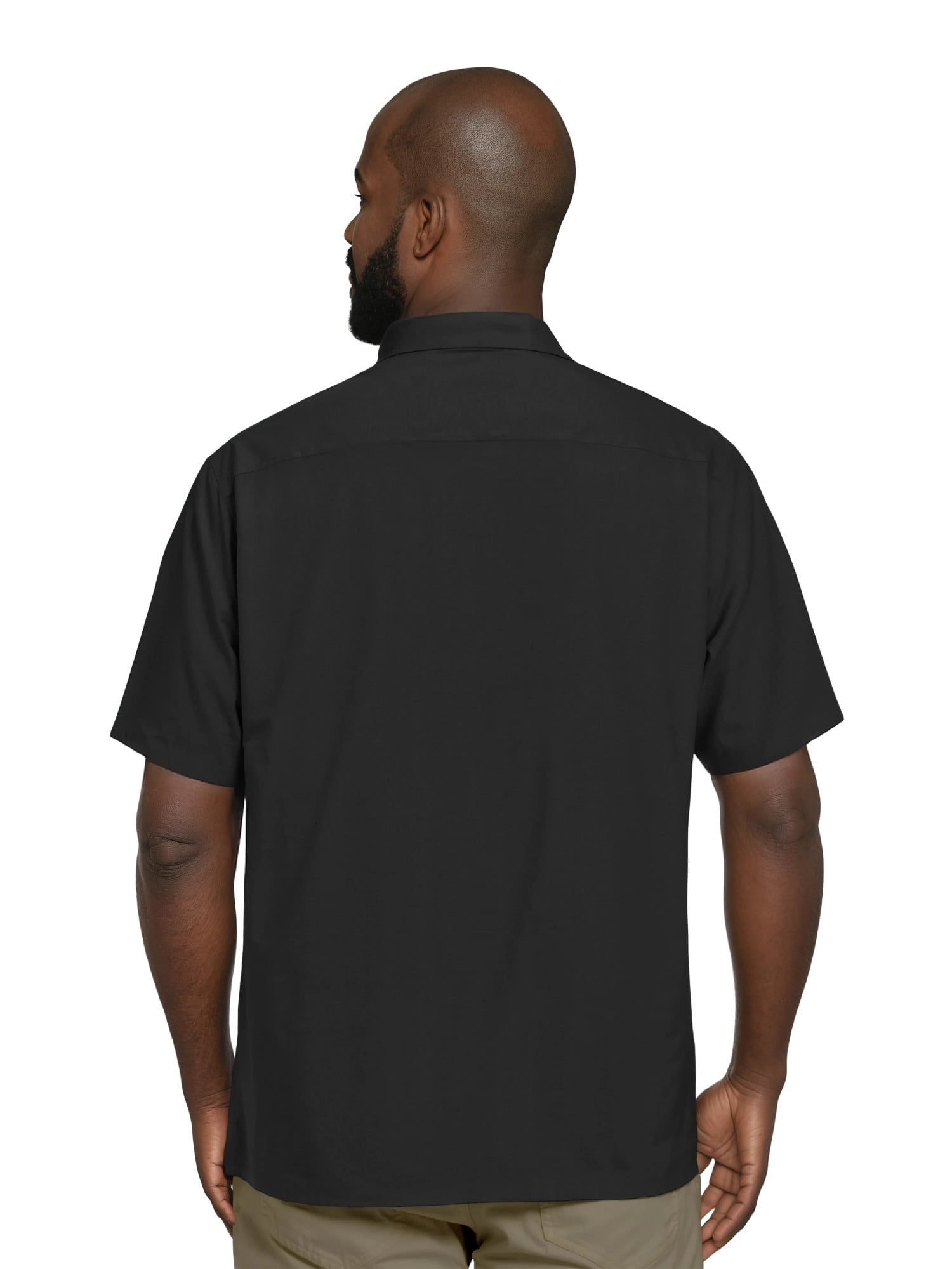 Havanera Men's and Big Men's Camp Collar Guayabera Short Sleeve Button-Down Shirt, Sizes S-5XL