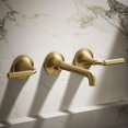 thumbnail image 2 of Kohler T26439-4-2MB Robinet de Lavabo Mural à Grand Diffusion, Laiton Moderne Brossé Vibrant, 2 of 5