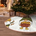 thumbnail image 5 of Xecao Hello Autumn Pattern Christmas Tree Skirt Round Xmas Tree Mat Base Cover for Holiday Home Decorations-48", 5 of 6