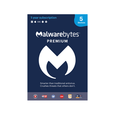 Malwarebytes Premium - 5 Devices / 1 Year - Key Card