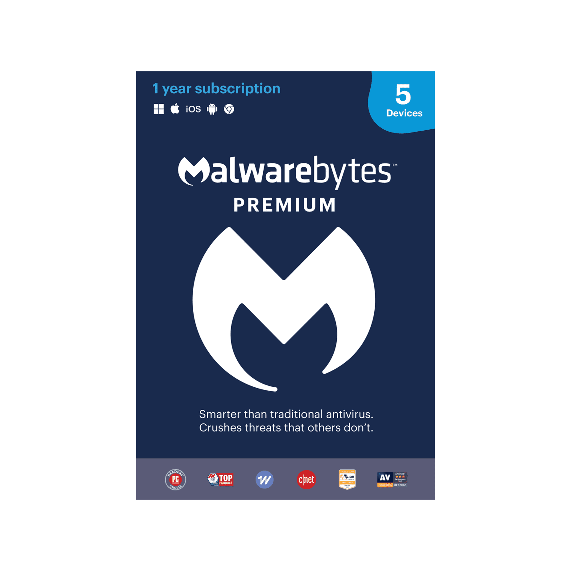 Malwarebytes Premium - 5 Devices / 1 Year - Key Card