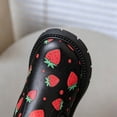 thumbnail image 5 of Girls Cute Ankle Boots Strawberry Printed Side Zipper Booties Kids Comfy Platform Non-Slip Short Boots Black 10 Little Kids, 5 of 7