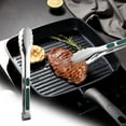 thumbnail image 5 of Stainless Steel Food Tongs | Serrated Grip Lock Mechanism | BBQ Grill Baking Bread Steak Roasting | Heat Resistant Versatile Cooking | 24x4cm Medium or 29x4cm Large | 1-Pack, 5 of 5
