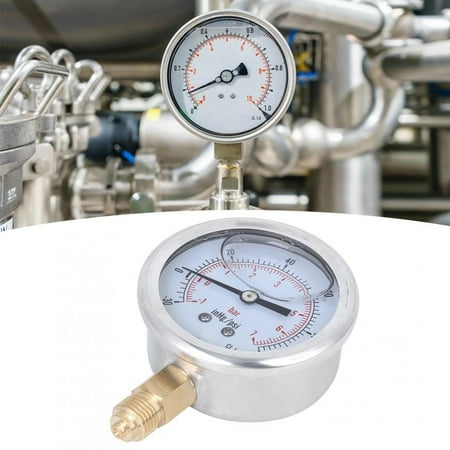 Oil Filled Pressure Gauge - TS-PGGZ60Z4-2bar, 1/4 BSP, Axial Mount, For Mining & Industrial Use