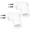 thumbnail image 2 of Plug In Socket Light Socket Outlet Adapter Compact Size Home Use Nickel Plated Brass Power Supply for Light Bulbs 2Pcs, 2 of 5
