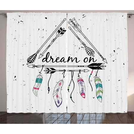 Download Indie Curtains 2 Panels Set, Boho Style Tribal Ethnic ...