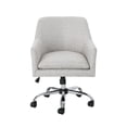 thumbnail image 2 of Benjara Heza Swivel Office Chair, Rolling, Light Gray Fabric, Chrome Metal, 2 of 5