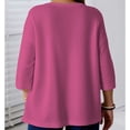 thumbnail image 3 of Gytharion Cardigans for Women Plus Size Soild Color Three-quarter Sleeve Cardigan Loose Lighweight Tops, 3 of 6