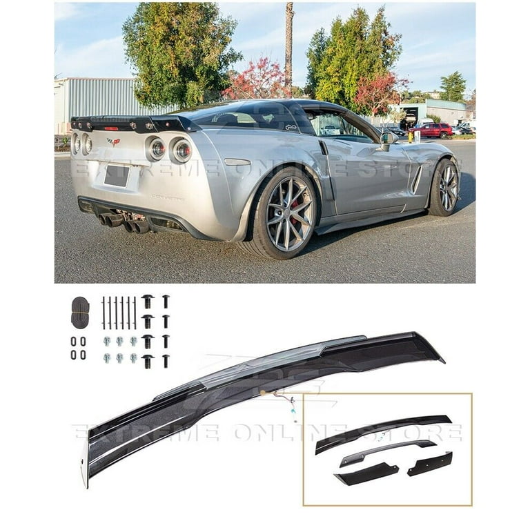 For 05-13 Corvette C6, ZR1 ABS Plastic Painted Rear Trunk Spoiler With  Hardware