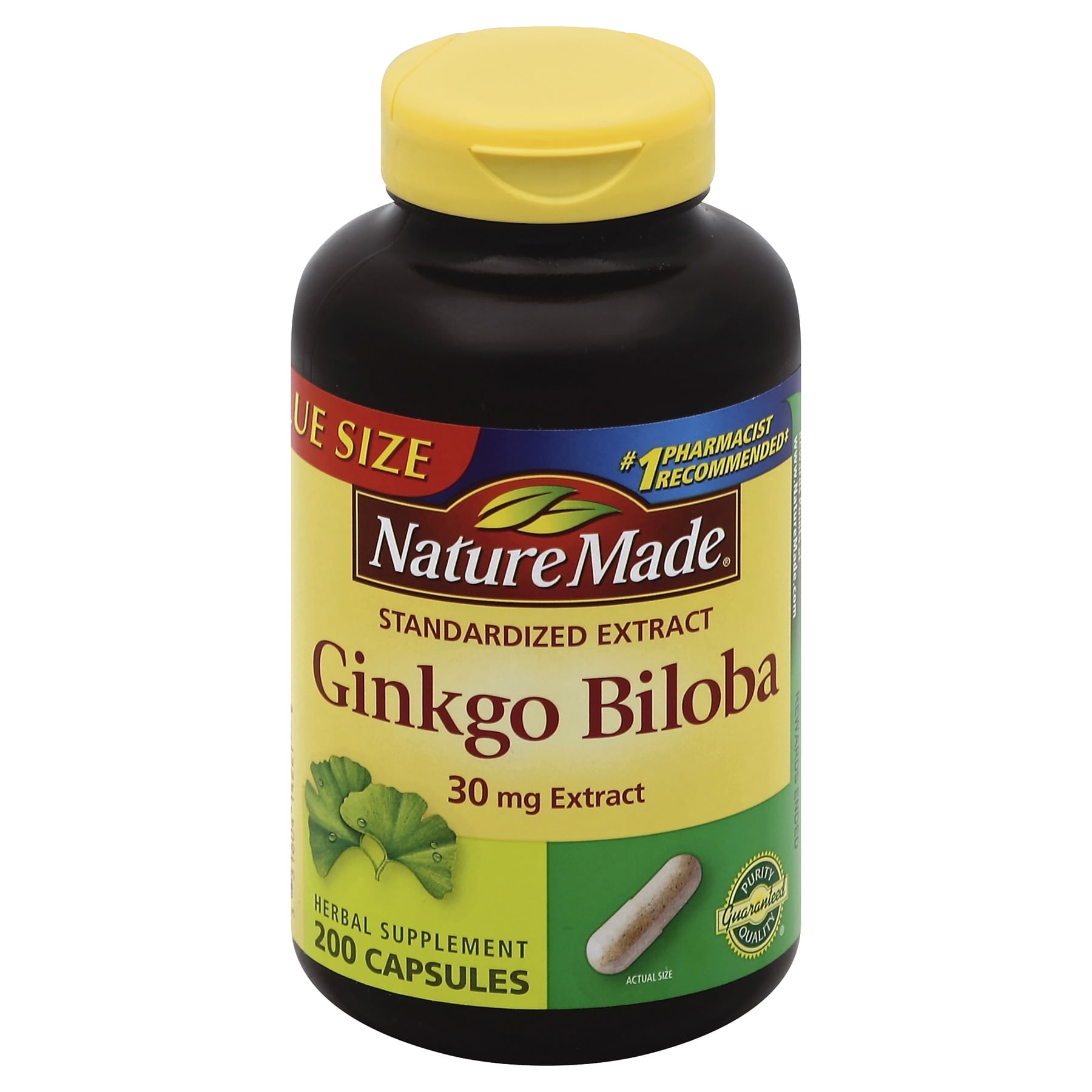 NATURE MADE Ginkgo Biloba, 30 mg Extract, Capsules,, 200.0 CT