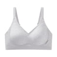 thumbnail image 5 of PMVFHDE Large Size Comfortable Breathable Smooth Bra for Women Daily Leisure Wear Seamless Non-Wired Supportive Full Coverage Underwear Grey - 36, 5 of 5