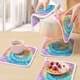 thumbnail image 5 of Colorful Tie Dye Pot Holders for Kitchen Heatproof Potholder, 5 Pack Rainbow Ombre Abstract Pattern Art Hot Pads Multipurpose Oven Pads Cloth Potholders Trivet for Cooking Baking, 5 of 8