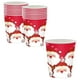 thumbnail image 2 of Vasos de papel desechables con diseño de Papá Noel rojo y copos de nieve - Vasos duraderos para todo tipo de bebidas y uso diario (16 unidades), 2 of 5