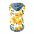 thumbnail image 6 of Erwazi Hooded Tops for Women Summer Sleeveless Denim Printed Vest Outdoor Activities Casual Jeans Tunic Top, 6 of 7