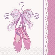 Ballet Bliss Cocktail Napkins - 16 Pack of 5" x 5" Pink Ballerina Beverage Napkins in Multicolor - Perfect for Parties and Events!