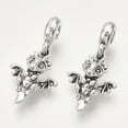 thumbnail image 3 of 10pc Alloy European Dangle Charms Large Hole Pendants Dragon Silver 31mm Hole: 4mm, 3 of 3