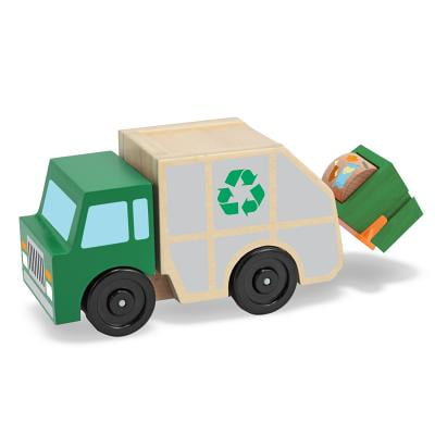 - Melissa & Doug Garbage Truck Wooden Vehicle Toy (3 pcs)